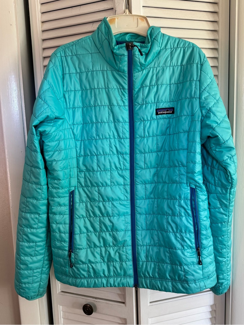 Patagonia Women’s Turquoise Quilted Lightweight Puffer Jacket Size L
